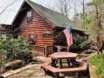 Outside living area- Blue Ridge cabin rentals-